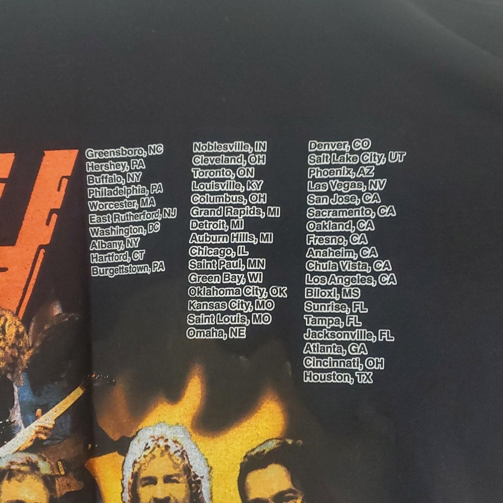 Vintage Y2K Van Halen Tour T-Shirt Size XL Mens Flames Graphic - Picture 5 of 8